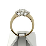 Tweedehands gouden ring 750 gele en witte diamanten - bekijk 3