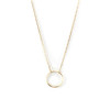 Collier d'occasion or jaune 375, motif anneau. Longueur 40 cm. - vue V1
