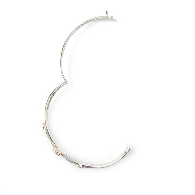 Bracelet d'occasion 2 ors 750 diamants diamètre 62mm - vue 3