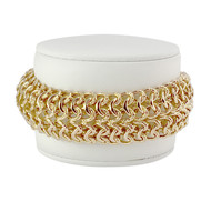 Bracelet d'occasion or 750 jaune maille fantaisie 20.5 cm