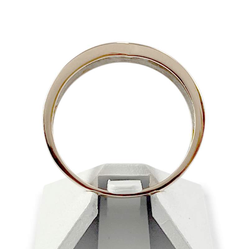 Bague d'occasion or 375 2 tons diamants - vue 3