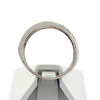 Bague d'occasion or 375 blanc croisée diamants - vue V3