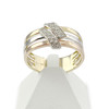 Bague d'occasion or 750 3 tons diamants - vue V1