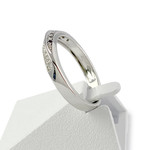Bague d'occasion or 375 blanc diamants noirs et blancs - vue 2