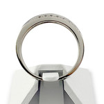 Bague d'occasion or 375 blanc diamants noirs et blancs - vue 3