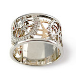 Bague d'occasion Vesontio 2 ors 750 diamants 0,12 carat - vue 1