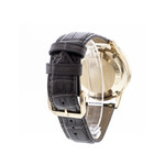 Montre d'occasion IWC Portugaise homme chronographe automatique acier doré rose bracelet cuir noir - vue 3