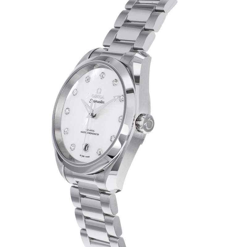 Montre d'occasion Omega Seamaster femme automatique acier - vue D2