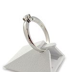 Bague solitaire d'occasion or 750 blanc diamant 0.20 carat - vue 2