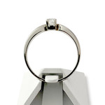 Bague solitaire d'occasion or 750 blanc diamant 0.20 carat - vue 3