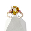 Bague d'occasion or 750 jaune diamants citrine saphirs - vue V1