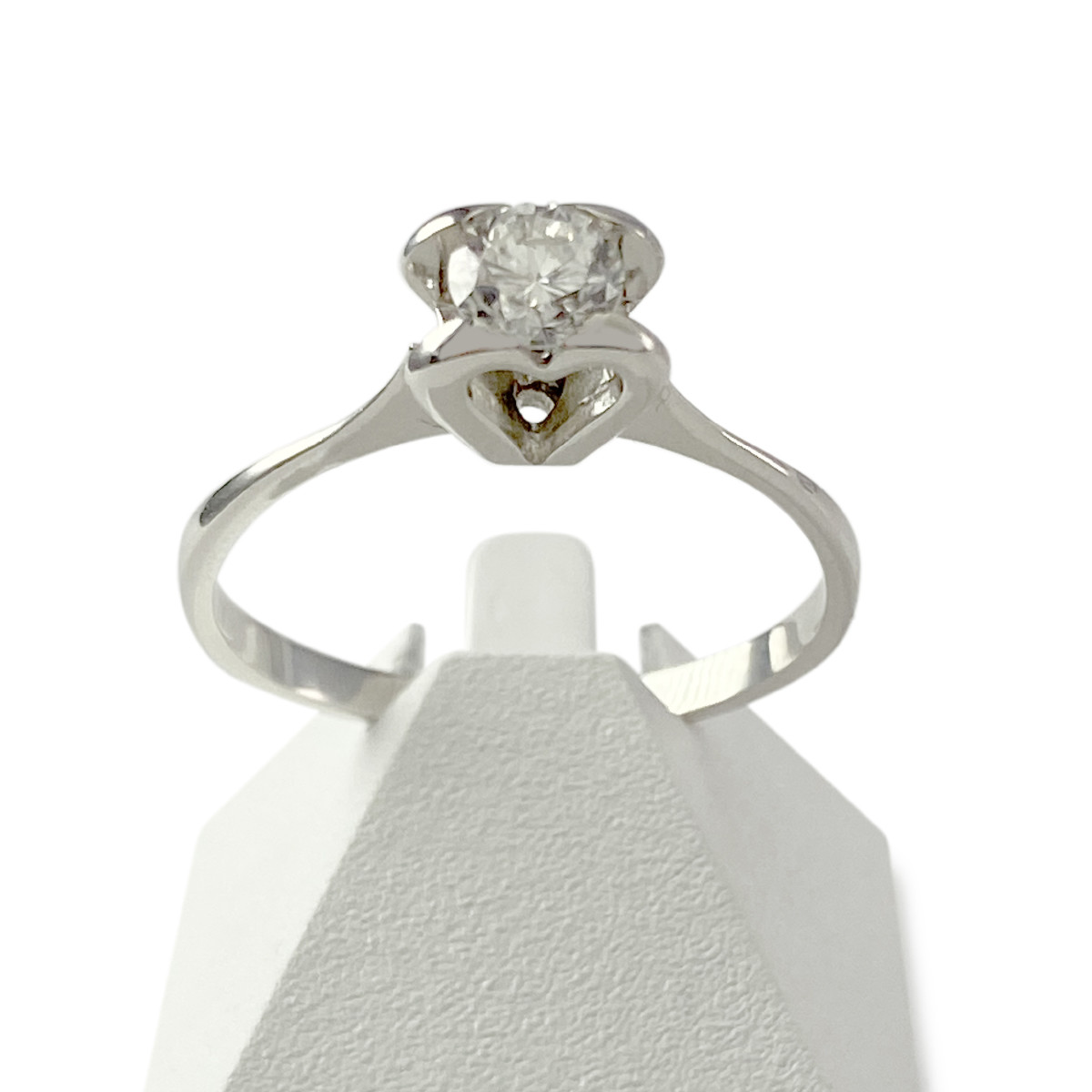 Solitaire d'occasion or 750 blanc diamant