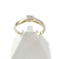 Solitaire d'occasion or 750 jaune diamant