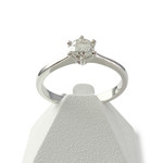 Solitaire d'occasion or 750 blanc diamant - vue 1