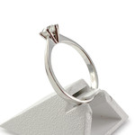 Solitaire d'occasion or 750 blanc diamant - vue 2