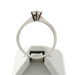 Solitaire d'occasion or 750 blanc diamant - vue 3