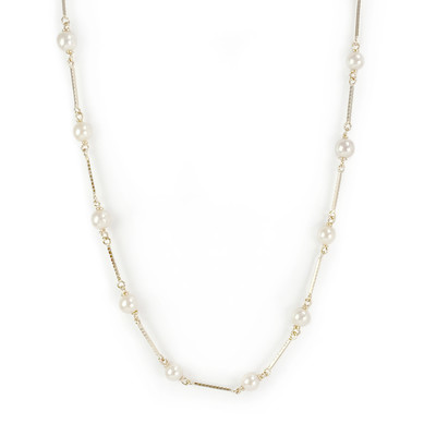 Collier d'occasion or 750 jaune perles de culture du Japon 57 cm