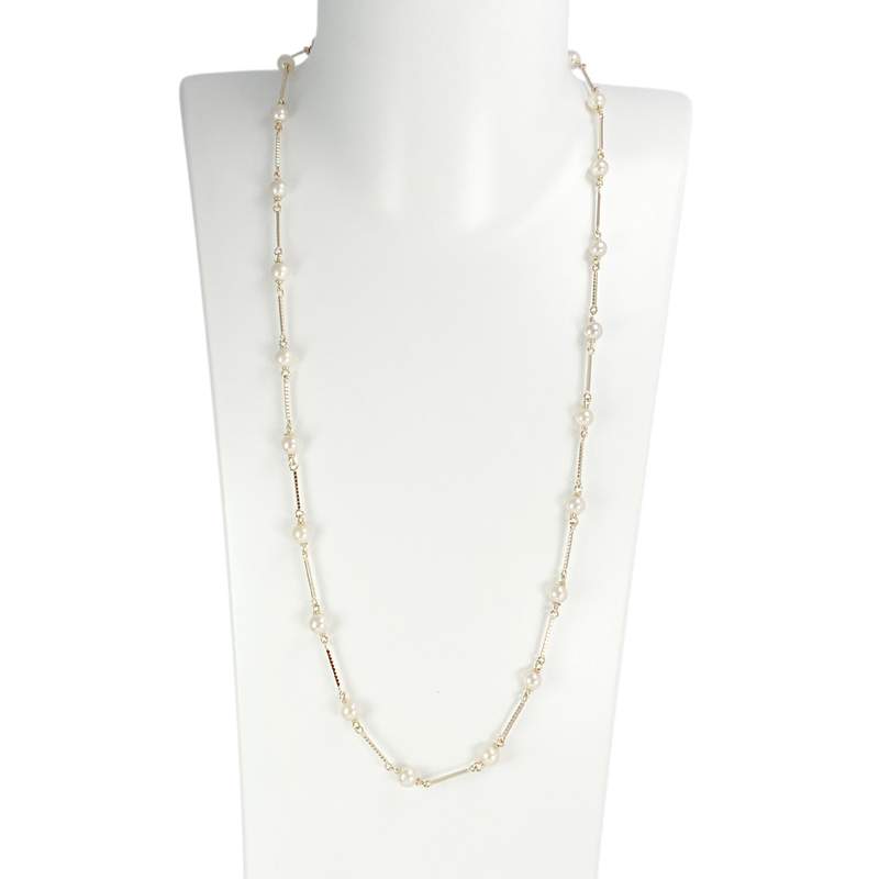 Collier d'occasion or 750 jaune perles de culture du Japon 57 cm - vue 2