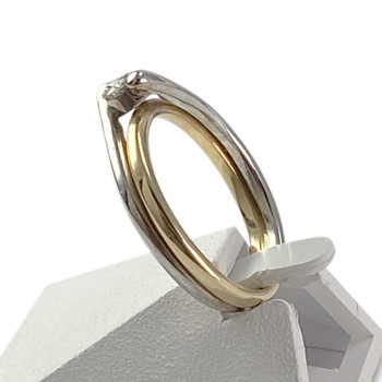 Bague solitaire d'occasion or 750 jaune 0.15 carat