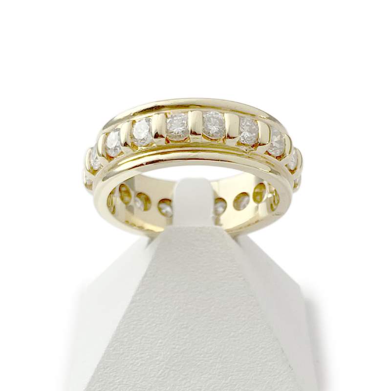 Bague d'occasion or 750 jaune diamants - vue 1