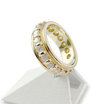 Bague d'occasion or 750 jaune diamants - vue 2