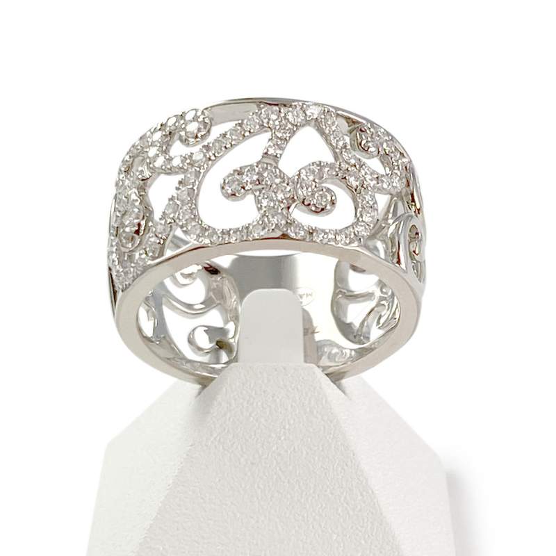 Bague d'occasion or 750 blanc diamant - vue 1