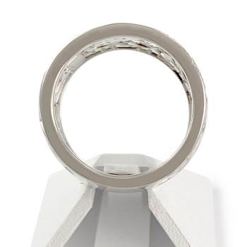 Second-hand gold 750 white diamond ring