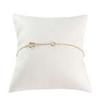 Bracelet d'occasion or 750 jaune rubis diamants 18 cm - vue 2