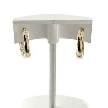 Second hand earrings gold 750 yellow diamonds