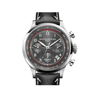 Montre d'occasion Baume et Mercier Capeland homme chronographe automatique acier bracelet cuir noir