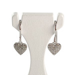 Boucles d'oreilles d'occasion or 375 blanc diamants - vue 1