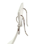 Boucles d'oreilles d'occasion or 375 blanc diamants - vue 2