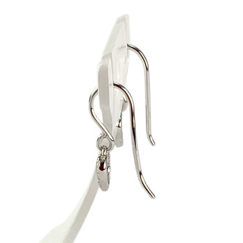 Boucles d'oreilles d'occasion or 375 blanc diamants