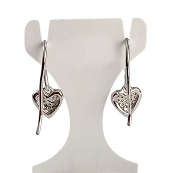 Boucles d'oreilles d'occasion or 375 blanc diamants