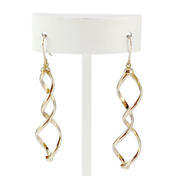 Boucles d'oreilles d'occasion or 750 jaune pendants