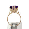 Bague d'occasion or 750 jaune améthyse rectangle - vue V3