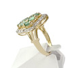 Bague d'occasion or 750 jaune émeraudes diamants - vue V2