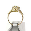 Bague d'occasion or 750 jaune émeraudes diamants - vue V3