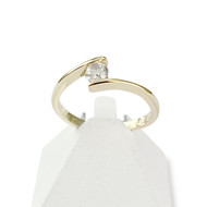 Bague solitaire d'occasion or 750 jaune 0.25 carat