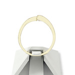 Second-hand solitaire ring in 750 yellow gold 0.25 carat - view 3