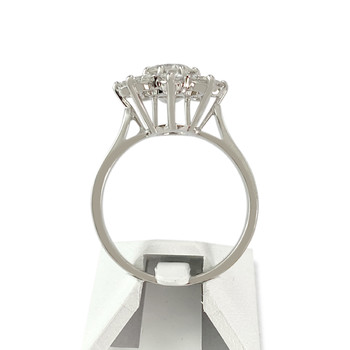 Bague d'occasion or 750 blanc diamants