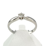 Solitaire d'occasion or 750 blanc diamant - vue 1
