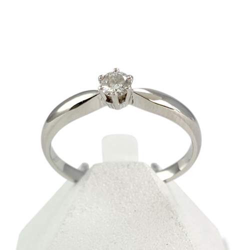 Solitaire second hand gold 750 white diamond