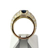 Bague d'occasion or 750 jaune saphir diamants - vue V3