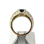 Bague d'occasion or 750 jaune saphir diamants - vue 3