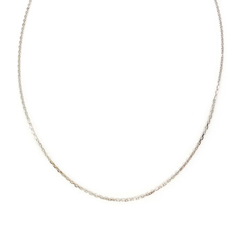 Collier d'occasion or 375 blanc maille forçat 51 cm