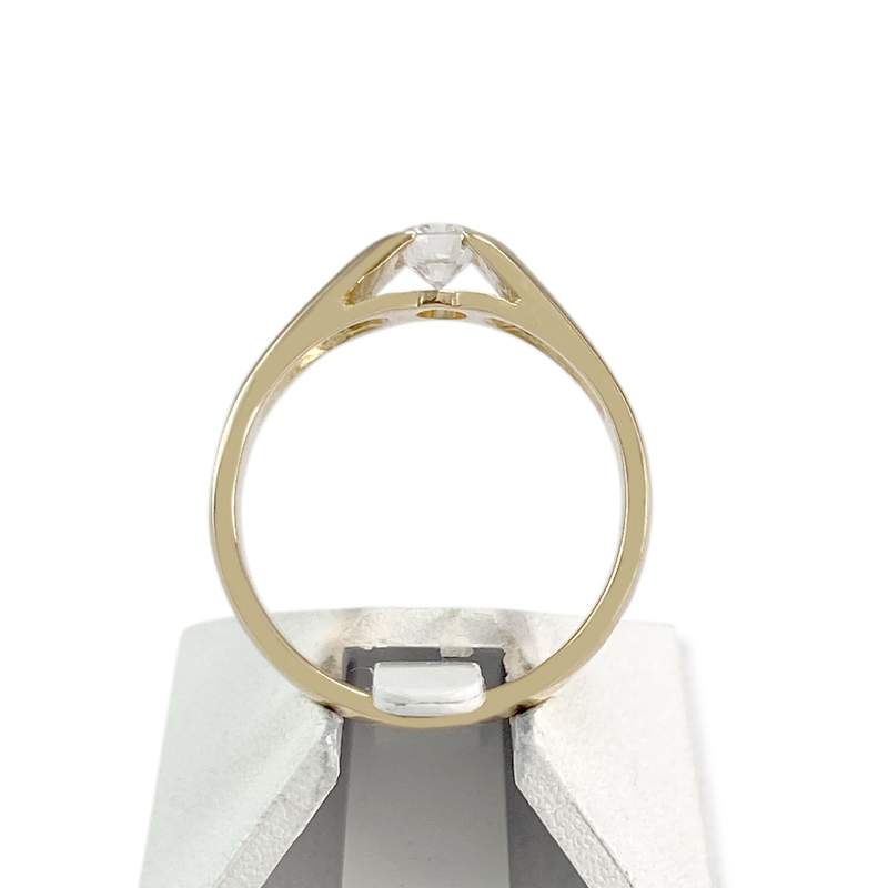 Second-hand gold 750 yellow diamond ring - view 3
