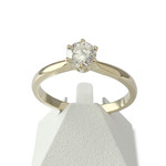 Solitaire d'occasion or 585 jaune diamant - vue 1