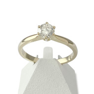 Bague solitaire d'occasion or 585 jaune diamant 0.50 carat