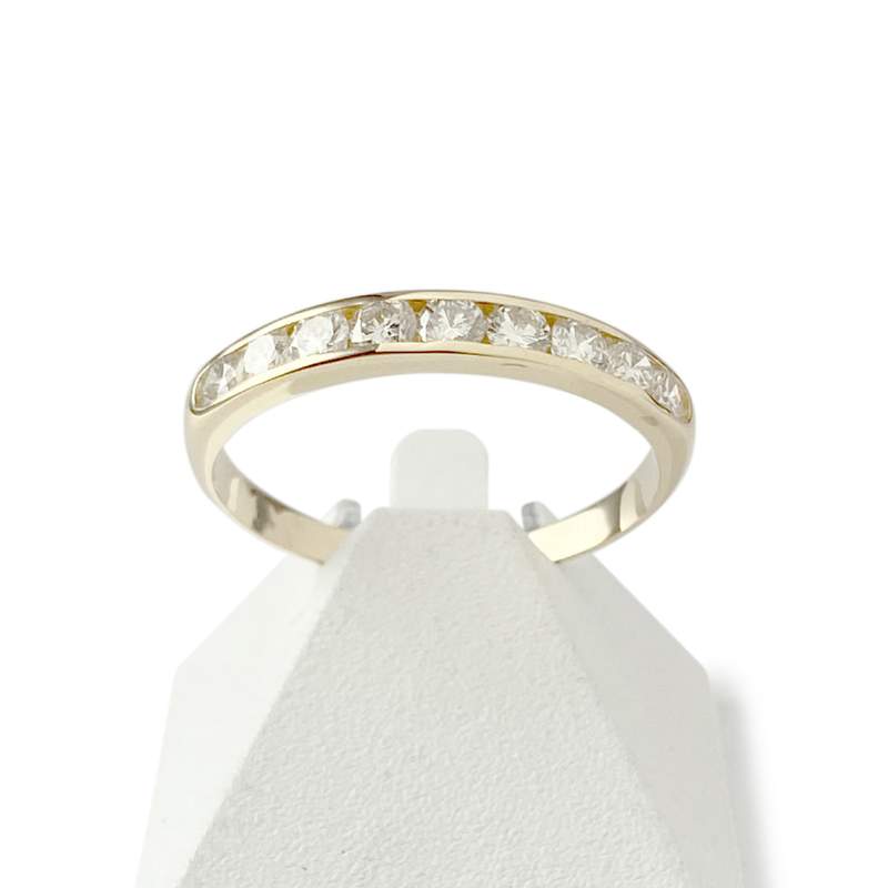 Bague d'occasion or 750 jaune diamants - vue 1